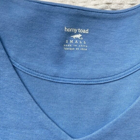Horny Toad 'Womens Blue Short Sleeve V-Neck Casual Knit Dress Size S - Picture 7 of 11